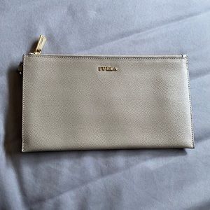 Furla Leather Wristlet Clutch